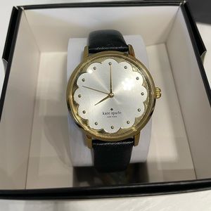 Kate Spade New York Women's Metro Watch With Black Leather Band- Gently used